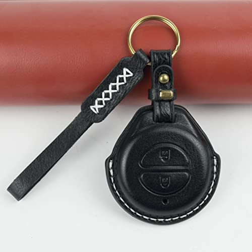 Fullibars Key Fob Case Compatible With Indian Chieftain Springfield Chief Dark Horse Roadmaster Genuine Leather Key Fob Cover Gift For Friend Black #TOP3