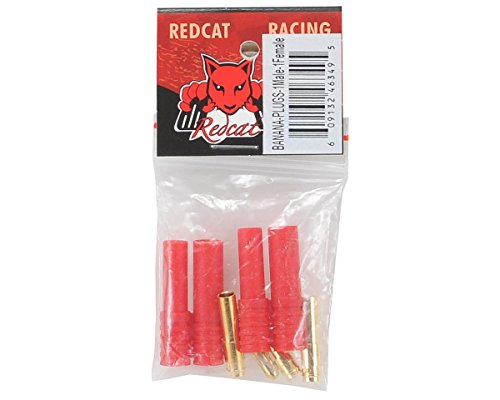 Redcat Racing BANANA-PLUGS-1Male-1Female Banana Version 4.0 Plugs (1 Male, 1 Female), 2 Pack