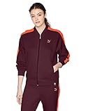 Baseball collar PUMA Damen Classics T7 Track Jacket Baumwolle, leicht, Jacke, Weinrot, X-Small