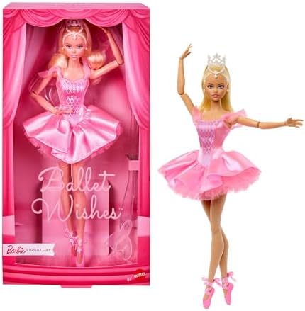 Barbie Signature Ballet Wishes Blonde Hair Doll with Pink Tutu