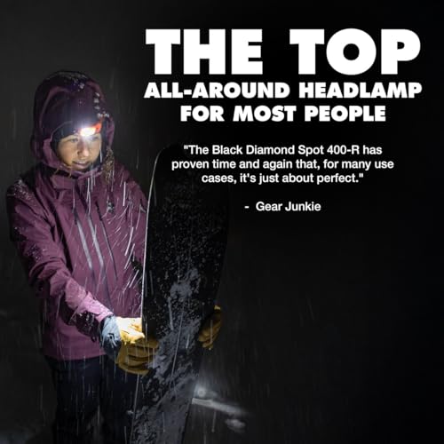 BLACK DIAMOND Spot 400-R Rechargeable Headlamp | 400 Lumens, Dimmable | Micro-USB Charging | Waterproof & Compact | Camping, Hiking, Running | Graphite view 7