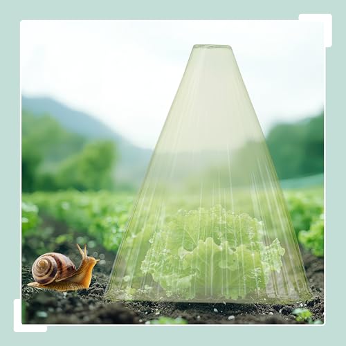 Relaxdays Pflanzenhut Schnecken, 32er Set, Schneckenschutz, Frostschutz, HxBxT: 22 x 19 x 19 cm, PVC Pflanzhüte, grün
