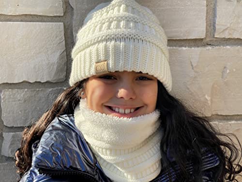 Funky Junque Winter Fleece Lined Neck Warmer Tube Scarf Double-Layered Cold Weather Face Cover Gaiter Kids Boys Girls Toddler4