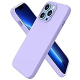ORNARTO kompatibel mit iPhone 13 Pro 6,1 Silikon Case, Hülle Ultra Dünne Voller Schutz Flüssig Silikon Handyhülle Schutz für iPhone 13 Pro (2021) 6,1 Zoll, Licht Lila