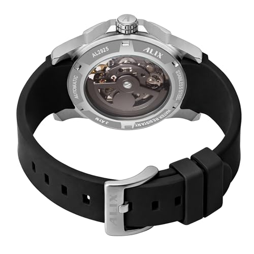 Image of ALIX AL2925T Men's Chronograph Sport Watch Stainless Steel Case with Silicone Band