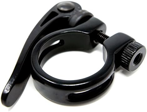 The Flying Wheels Aluminum Quick-Release Seat Post Clamp Ultra Black Bike Seat Clamps (31.8mm)