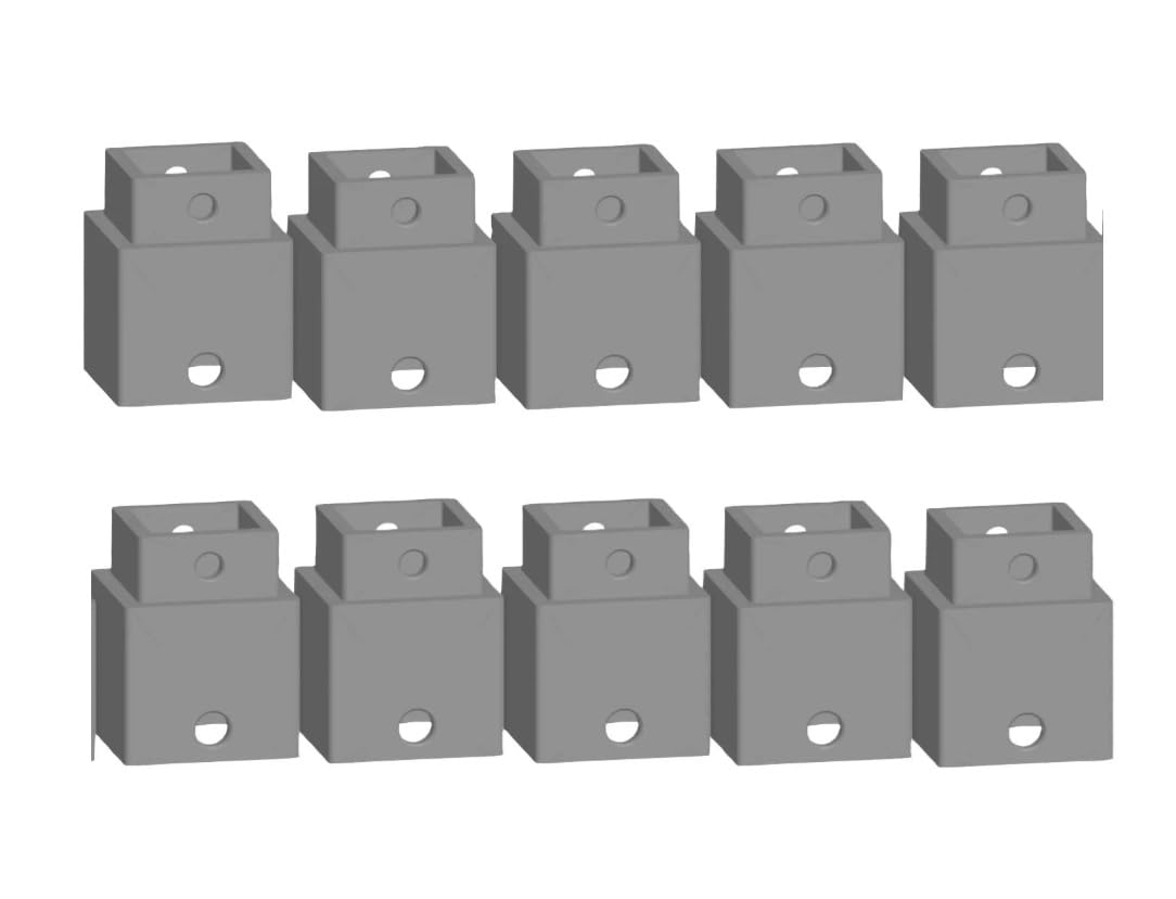 NOCH Elemento de pilar Easy Track de 14,5 mm, ideal para construcción de surcos 1:87 H0, TT, N, proyectos de ferrocarril con 10 unidades
