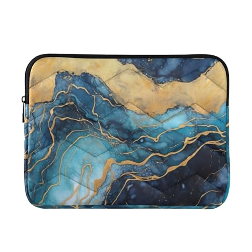 Funda para portátil azul dorado de 13-14 pulgadas miniatura 1