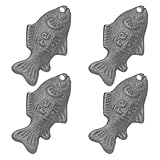 STAHAD Pez Hierro para Cocinar 4 Unidades Orificio para Colgar Suplemento Natural de Hierro para Adolescentes y Deportistas en Dietas Vegetarianas