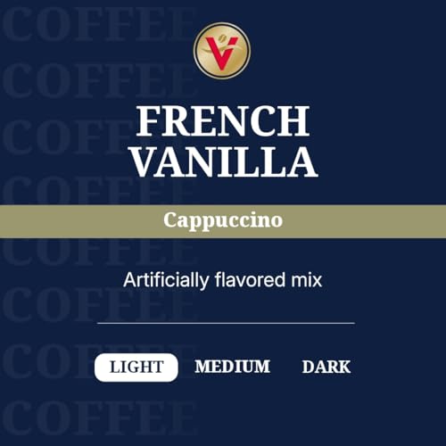 Image of Victor Allen's Coffee French Vanilla Flavored Cappuccino, 42 Count, Single Serve K-Cup Pods for Keurig K-Cup Brewers | Compatible with Keurig 2.0, Kosher OU-D dairy, 15-25mg caffeine per serving, Single serve cappuccino mix pods