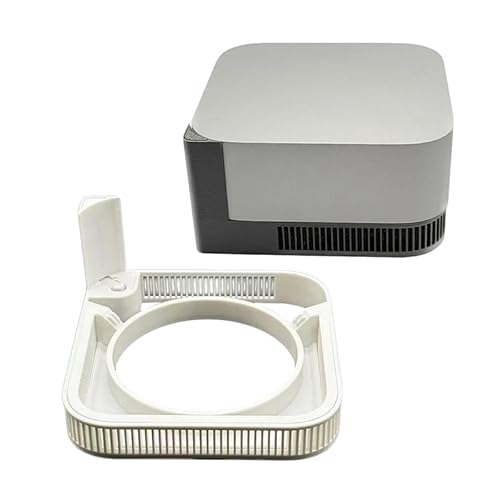 Para Mac Mini M4/ M4 Pro 2024 Ordenador de sobremesa Botón de encendido externo+soporte Accesorio,Soporte de Enfriamiento,PC Interruptor de encendido con interruptor de encendido/apagado (blanco)