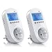 Produktbild Bearware - 2 x Steckdosen-Thermostat - Steckerthermostat - Digital Plug In Thermostat - individuell programmierbar - 2 Zoll LCD-Display - blaue Hintergrundbeleuchtung - für Heiz- und Klimageräte