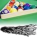 Chiffonade 6PCS Billiards Table Net Pocket Set – 32cm Cotton Thread Replacement Mesh Bags for Pool Tables,Snooker Accessory(Black)