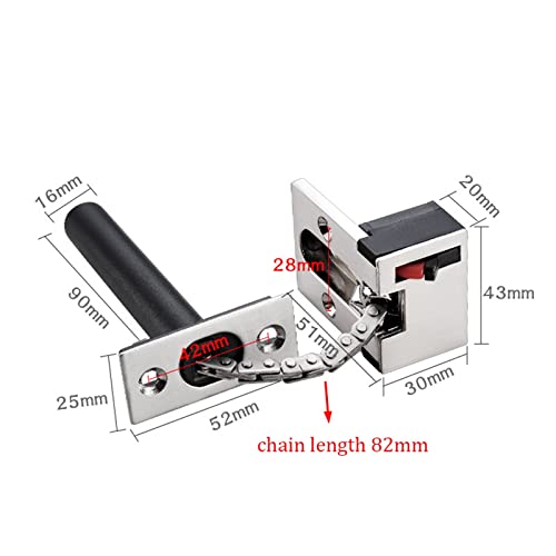 Matériel protection maison avec cette serrure à chaîne cachée 82mm Nero