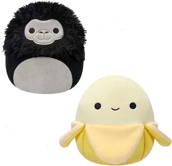 Squishmallows 5 inch Flip-A-Mallows Kellytoy Pluch (Junie & Aron), Gray, Pink, 12.5 cm (Height), 12 cm (Width), 10 cm (Length)