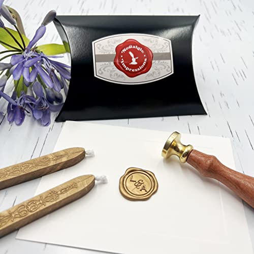 Custom Wax Seal Stamp Kit With Flexible Mailable Sealing Wax - Tiffany Monogram #TOP1