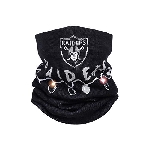 FOCO Las Vegas Raiders NFL Light Up Knit Gaiter Scarf