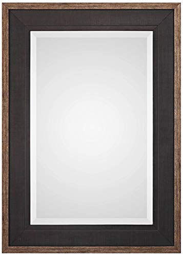 Uttermost Staveley Rustic Black 30" X 42" Wall Mirror #TOP1