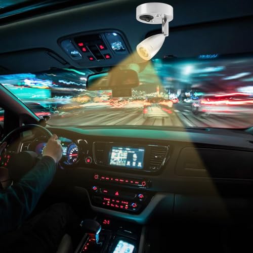 2 Stück 12V LED Spot Leselicht, Warmweiß 3000K Leselampe Wohnmobil Wohnwagen Lampe, 3W Wohnmobil Innenbeleuchtung mit Einstellbarer Schalter LED Lampe Wohnmobil für Camper Reisemobil Caravan Boat