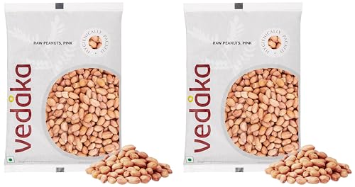 Image of Amazon Brand - Vedaka Raw Peanuts, Pink, 1kg (Pack of 2)