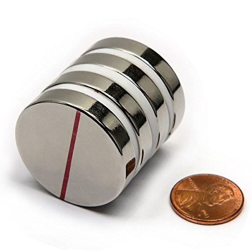 image for CMS MAGNETICS N52 Super Strong Neodymium Disc Magnets Dia 1.26 x 1/4