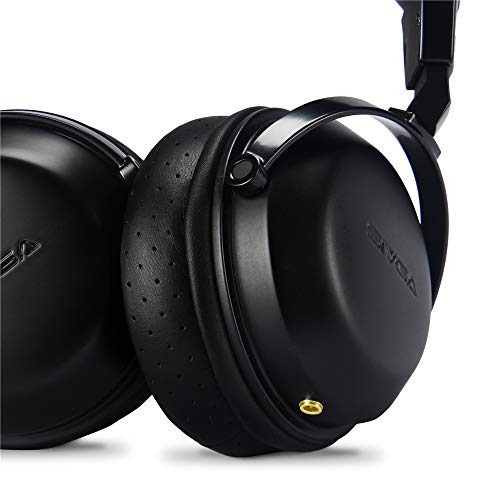 Sivga Sv003 Wooden Over-Ear Noise Cancelling Hi-Fi Stereo Studio Monitoring Close Back Headphones With Soft Earmuffs & Headset, Microphone, Leather Case (Black) #TOP4