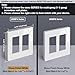 BESTTEN 2 Gang Screwless Wall Plate, 10 Pack, USWP4 Off White Series, Decorative Outlet Cover, H4.69” x W4.73”, Light Switch Cover, Double Gang Receptacle Face Plate