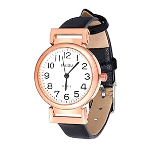 Hemobllo Damenuhr – Damenarmbanduhren Minimalistische Quarzuhr Modische Kleideruhren Mit Kleinem Zifferblatt Damenuhr Mit Lederarmband Lässige Armbanduhr Für Damen – Schwarz