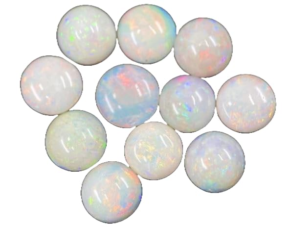 8 mm drobny opal (Australia), 50 szt. kaboszon rzadkiej jakości drobny opal (Australia), 50 szt. OKRĄGŁY kaboszon etiopski opal kaboszon naturalny welo opal wielopaliowy luźny kamień szlachetny do