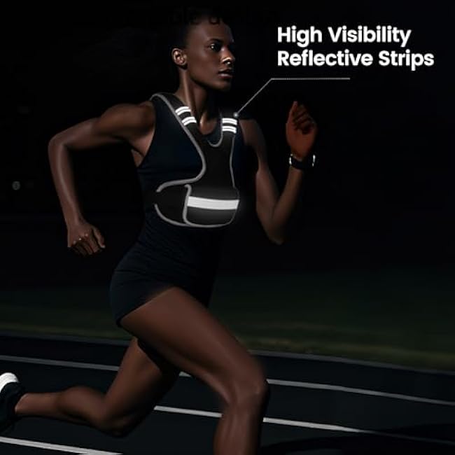 Adjustable Weighted Vest Woman 4-10lb/12-18lb/20-32lb Weighted Vest Men with 6 Ironsand Weights, Shoulder Pads and Large Pocket for Walking Running Crossfit Strength Training