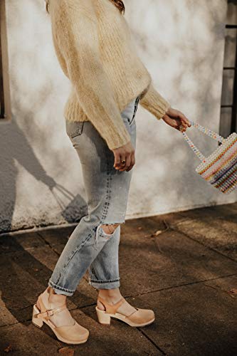 Sandgrens Handmade Swedish Wood Clogs for Women, High Heel Sandal | Victoria2