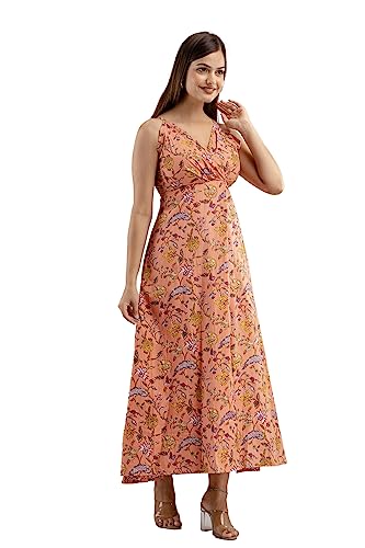 Image of DMP FASHION Women's Cottion Printed Classic Trendy Fashion Dress