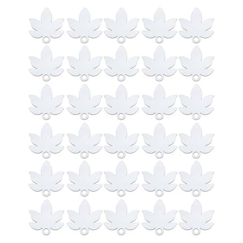 Placas de nombre en blanco para sublimación, etiquetas de transferencia de calor personalizadas con forma de hoja de arce de MDF blanco de primera calidad para tapas de tazas de