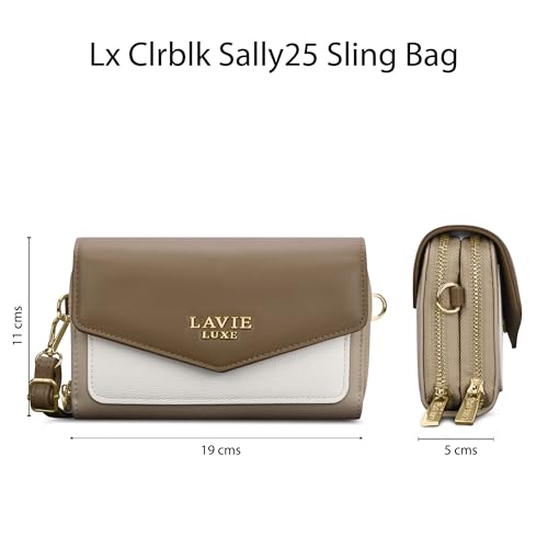 Image of Lavie Luxe Women's Colorblock Sally26 Crossbody Sling Bag | Ladies Purse Handbag | Gift for Women