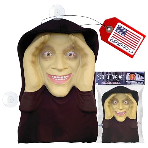 Scary Peeper Hitchhiker Prop –Realistic Scary Mask Prop for Jump