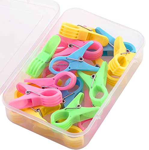 Image of SYNERGY - Heavy Duty Rust Free Cloth Peg /Clothes Clip /Cloth Drying Pins /Pegs for Hanger /Rods /Ropes /Drying Clothes (18 Clips with Box) - SY-CC2