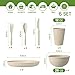 36-Piece Reusable Wheat Straw Dinnerware Sets for 6, Farielyn-X Unbreakable Reusable Set Kitchen Cups, Plates, Bowls Sets & Cultery Dishwasher Microwave Safe - Patio, Outdoors, RV, Camping Dishes