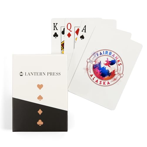 Lantern Press Fairbanks Alaska naipes poker 52 cartas