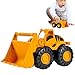 Digger Toy | Kids Excavator | Construction Vehicle Toy with Moving Arm and Helmet | Realistic Design for Boys and Girls | Durable, Indoor Outdoor Use, Perfect for Sandbox Play