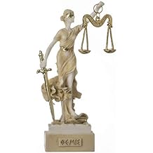 Greek Goddess Themis 5.5" Statue Blind Lady Justice Lawyer Gift Golden