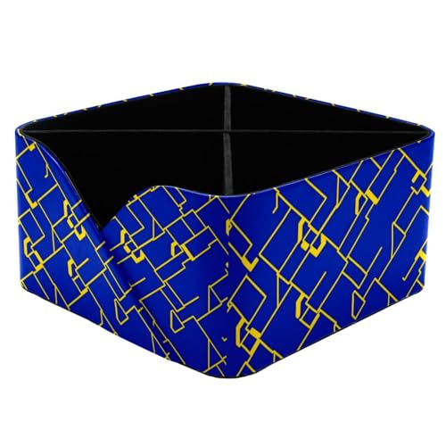 Porte-stylos rectangulaire bleu géométrique pour bureau - 2
