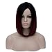 Produktbild 36cm Kurze Ombre Rote BOB Ordentlich Pony Synthetische Perücke Geeignet für Frauen Halloween Weihnachten Cosplay Kostüm Perücke freie Perücke Kappe
