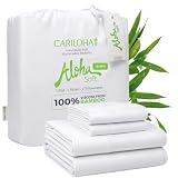 Cariloha Aloha Soft Bamboo Viscose Sheet Set - White - Queen