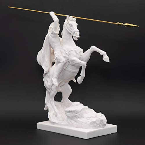 Estatua Alejandro Magno de Alabastro 13 pulg miniatura 6