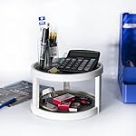 Lazy Susan Organizer, 2 Tier Non Skid Spice Rack Turntable,360 Degree Rotating Seasoning Organizer, 10-Inch Spinning Organizer for Pantry Cabinet, Kitchen, Countertop, Vanity Display Stand - Image 4