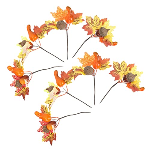 PRETYZOOM 24 peças decorações de folhas de bordo artificiais de folhas de bordo palhetas decorações