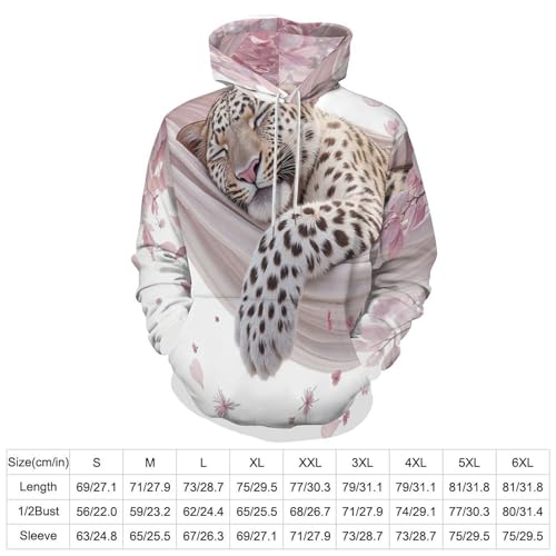 Sweat a capuche imprimé léopard 3D idéal pour le quotidien décontracté