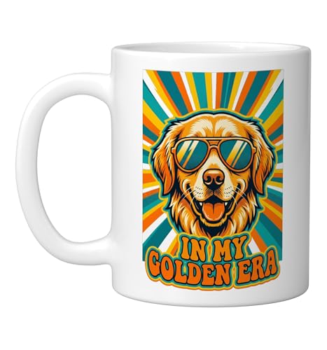 In My Golden Era Retro Retriever Dog Sunglasses Graphic Tee