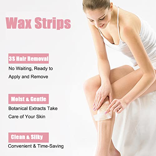 369 Life Wax Strips For Hair Removal, Waxing Strips For Legs, Body, Upper Lip,Face, Bikini, Eyebrow, Chin, Underarm, Facial And Brazilian Waxing Kit For Women - 40 Body Strips, 20 Facial Strips And 3 Calming Oil Wipes #TOP1