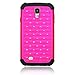 Leegoal(TM) Pink Deluxe Xshield Hybrid Gel Rhinestone Bling Case Cover for Samsung Galaxy S4 i9500+ Pen Stylus